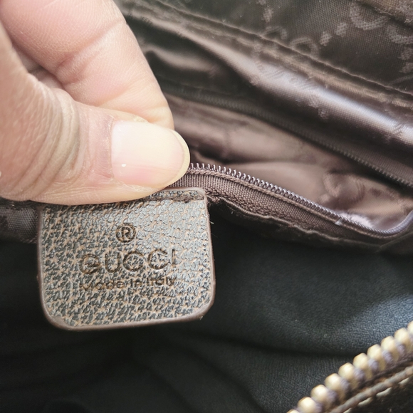 Used Vintage Gucci Brown Monogram Women's Bag - Picture 5 of 9